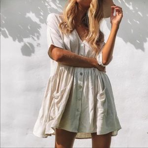 TikTok Trending Princess Polly The Sandy Mini Dress in Natural